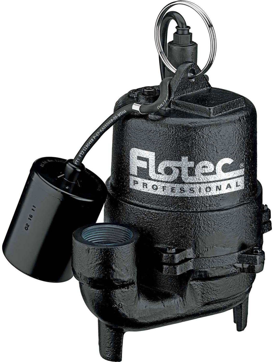 Flotec E3375TLT Cast Iron Sump/Effluent Pump with Tethered Float Switch Professional Series | 1/3 HP | 115V