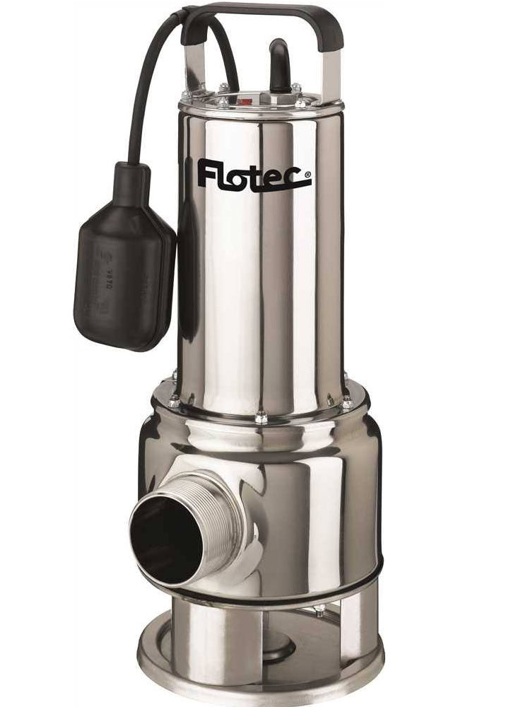 Flotec FPSES2700A Stainless Steel 2" Sewage Pump with Tethered Float Switch | 3/4 HP | 120V