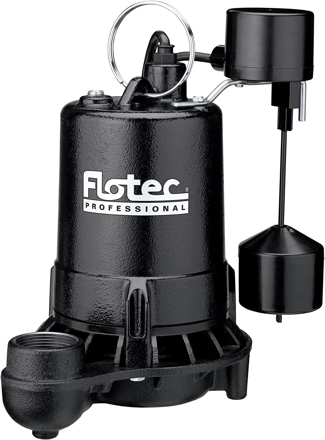 Flotec E75VLT Cast Iron Sump Pump with Vertical Float Switch Professional Series | 3/4 HP | 88 GPM | 120V