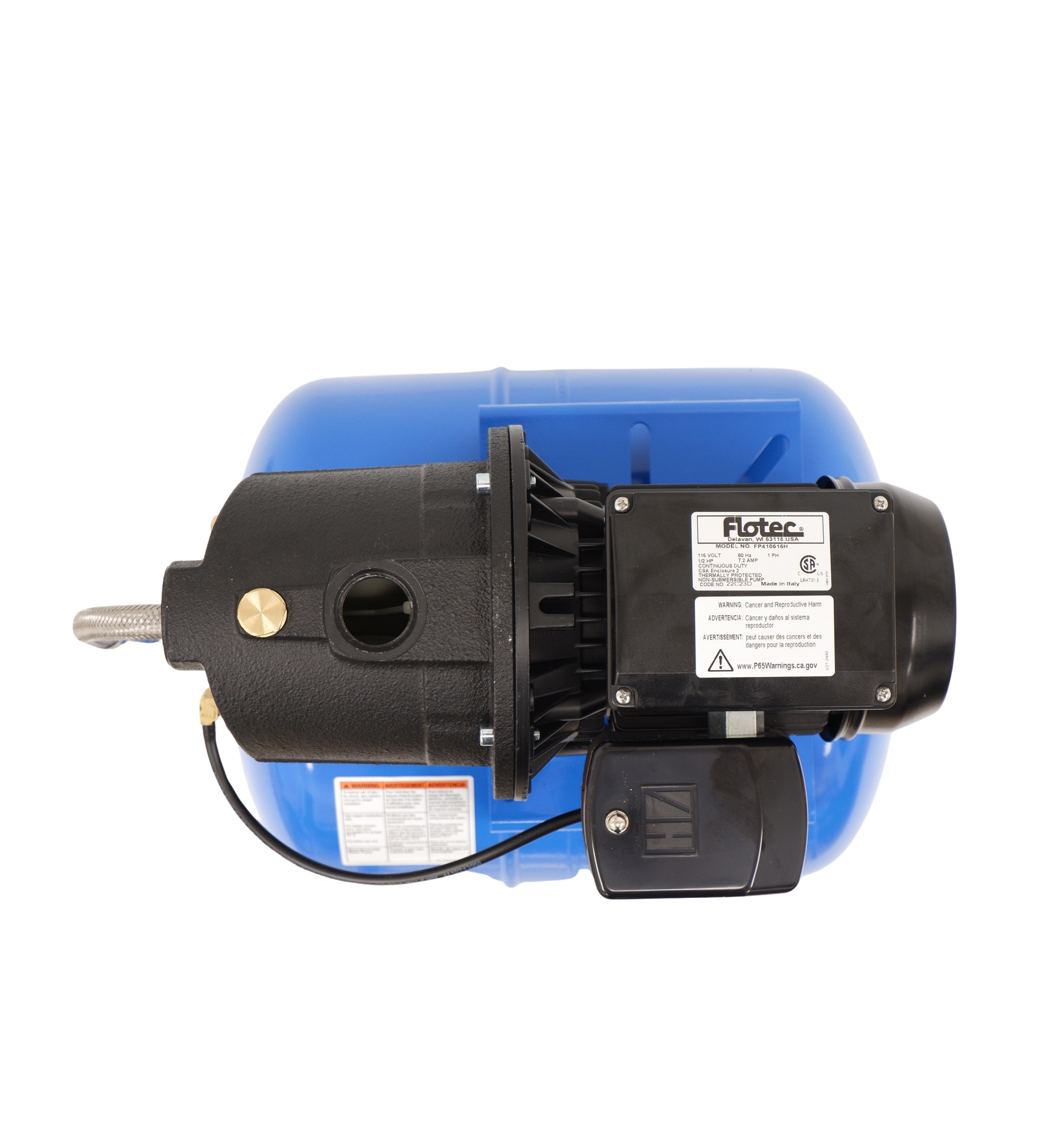 Flotec FP410515H 1/2 HP Cast Iron Shallow Well Jet Pump/Tank System
