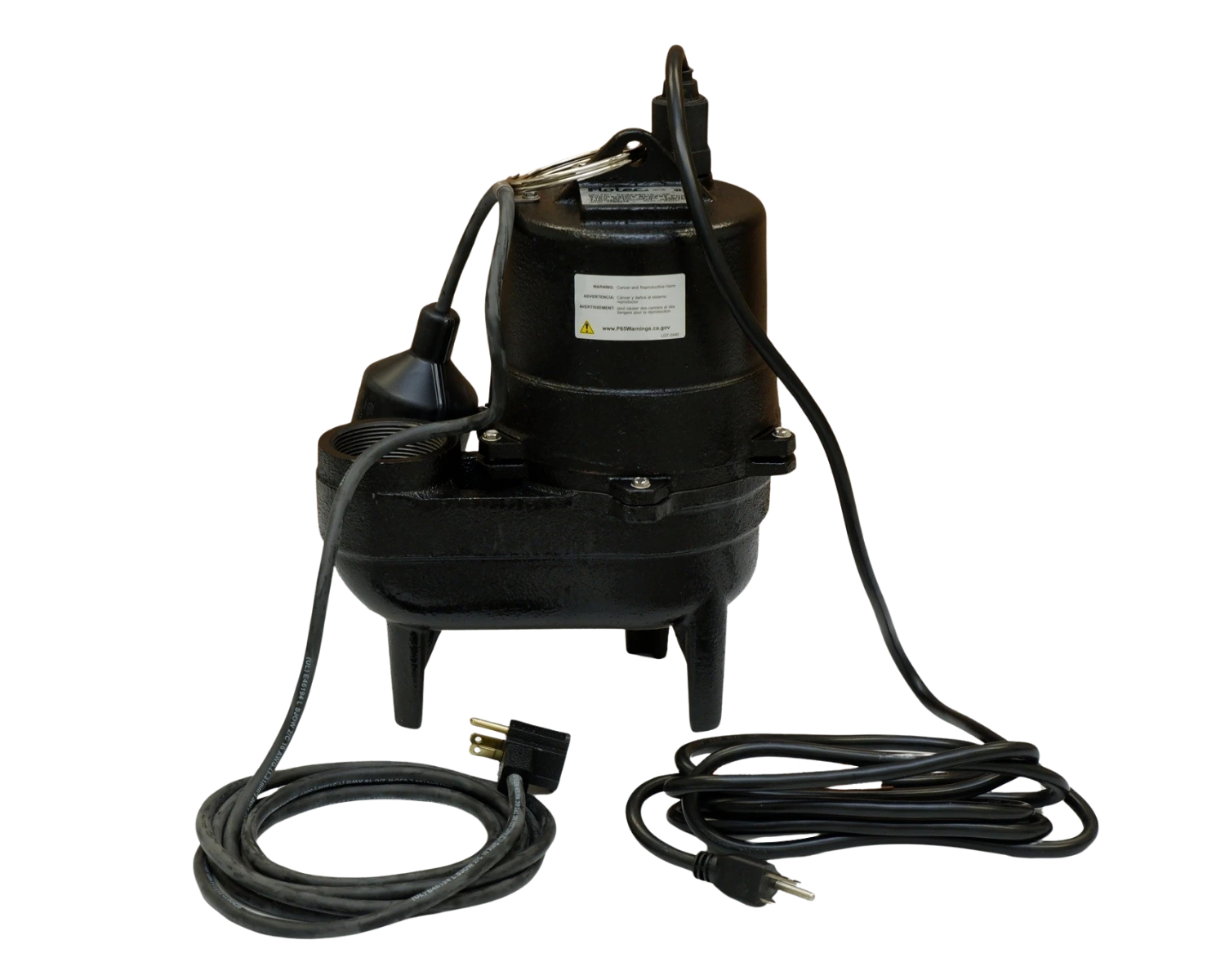 Flotec FPSE3601A Sewage Ejector Pump – 1/2 HP, 115V, Cast Iron