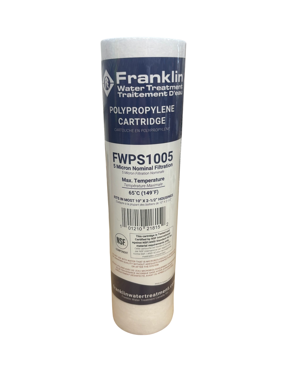 Melt Blown Polypropylene Sediment Filter for Standard 2.5" Housings
