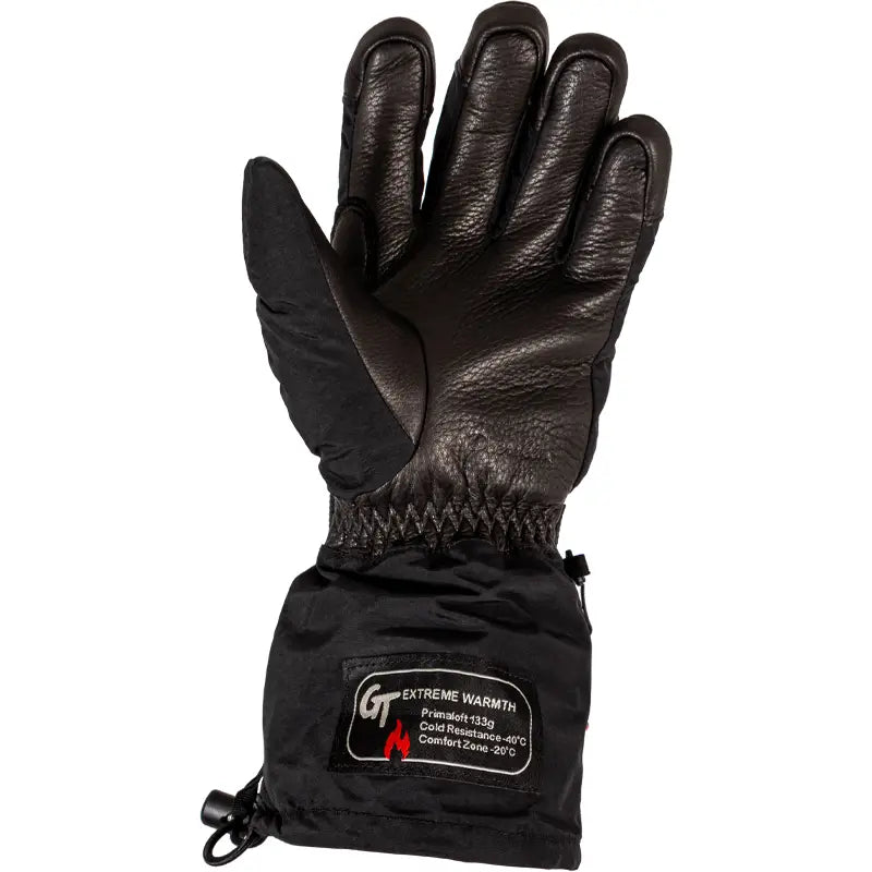 Green Trail G0908 Primaloft® Insulated Deer Leather Palm Black Gloves – Superior Warmth, Flexibility, and Durability for Extreme Cold Weather Adventures