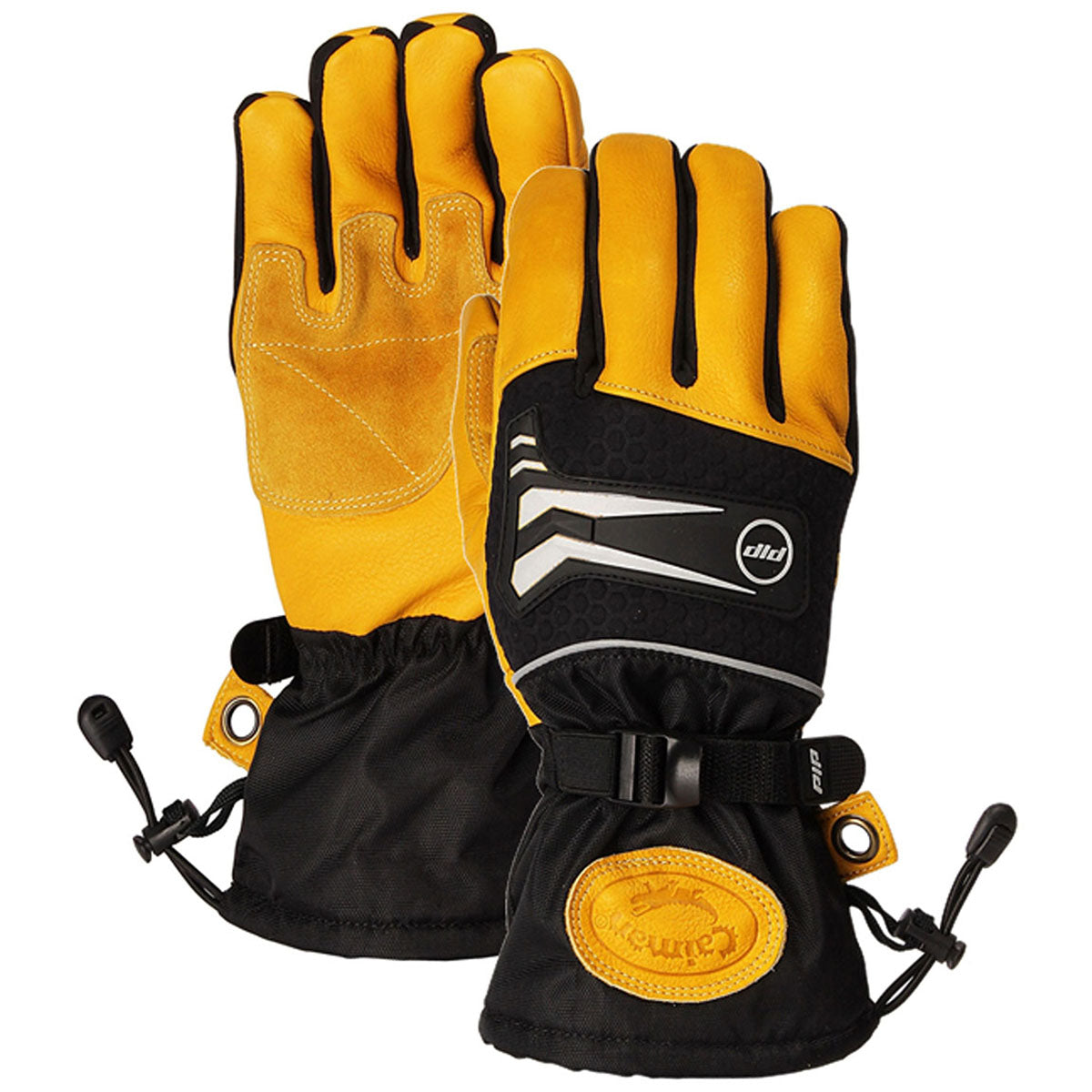 Caiman Cowhide Leather Palm Winter Work Glove - Heatrac Insulated, Adjustable, Water-Resistant, Reflective for Cold-Weather Construction & Outdoor Work