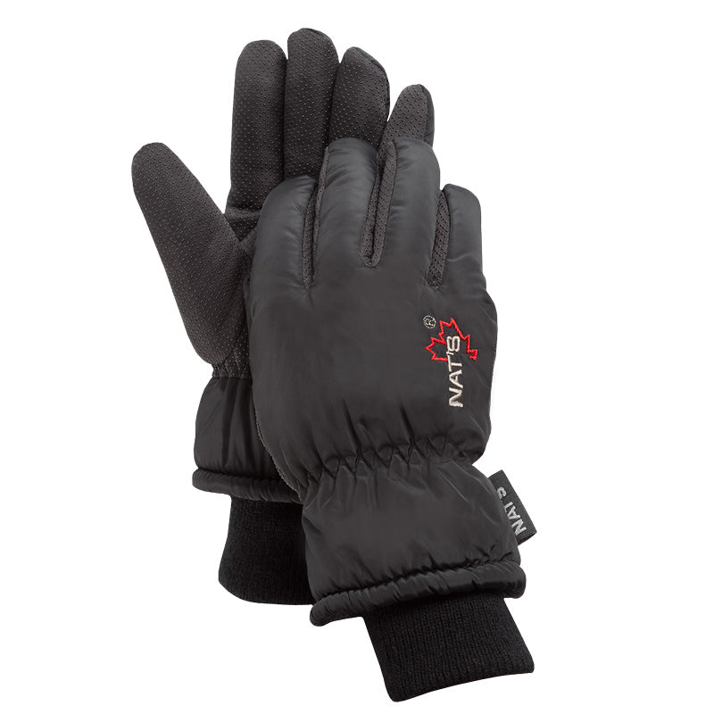 Nats Men's Winter Gloves with Silicone Grip Palm | Durable Polyester Shell, Insulated, Soft Brushed Lining | Ideal for Outdoor Work and Winter Sports