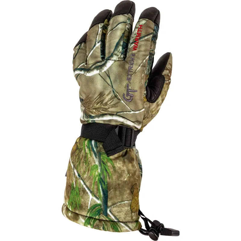 Camo Deer Leather Gloves for Hunting, Rated to -40°C.
