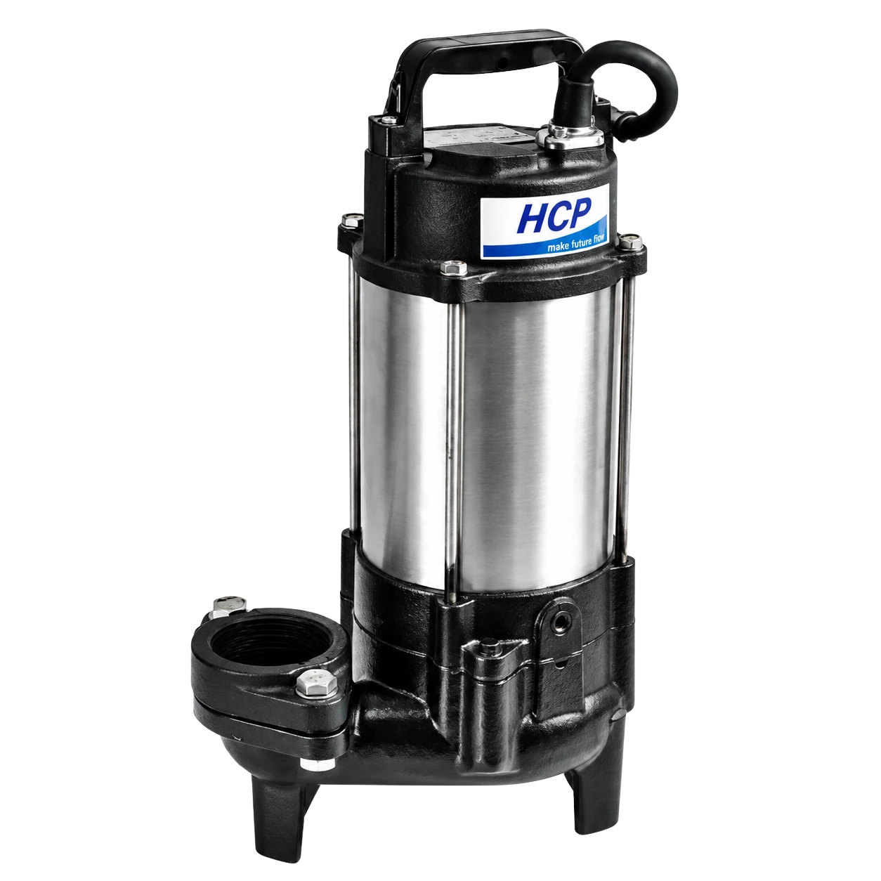 HCP FN-21UL Sewage Ejector Pump: 1 HP, 2-inch Discharge, 2-inch Solids, 100 GPM