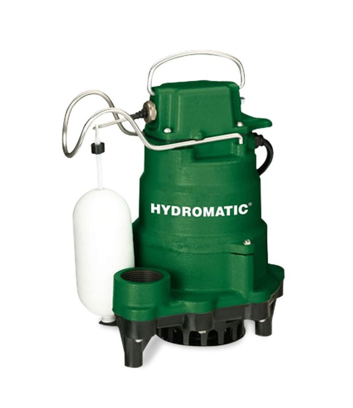Hydromatic HP33 Cast Iron Sump Pump with Vortex Impeller for Small Diameter Sump Pits | 1/3 HP | 48 GPM