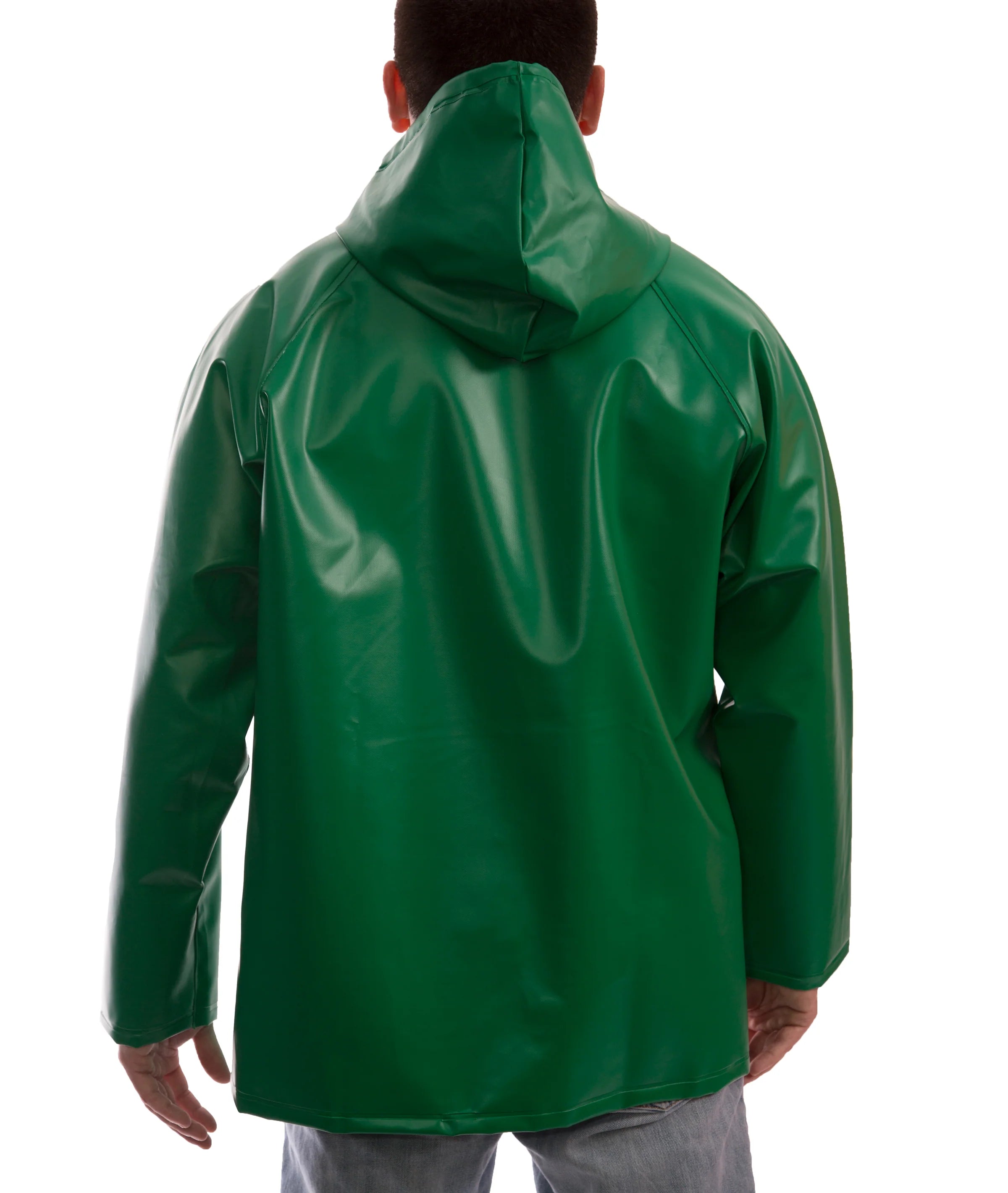 Tingley SafetyFlex® Hooded Jacket - Flame Resistant PVC, Chemical & Acid Protection, Waterproof, Non-Conductive, Adjustable Fit, Full Cut Shoulder