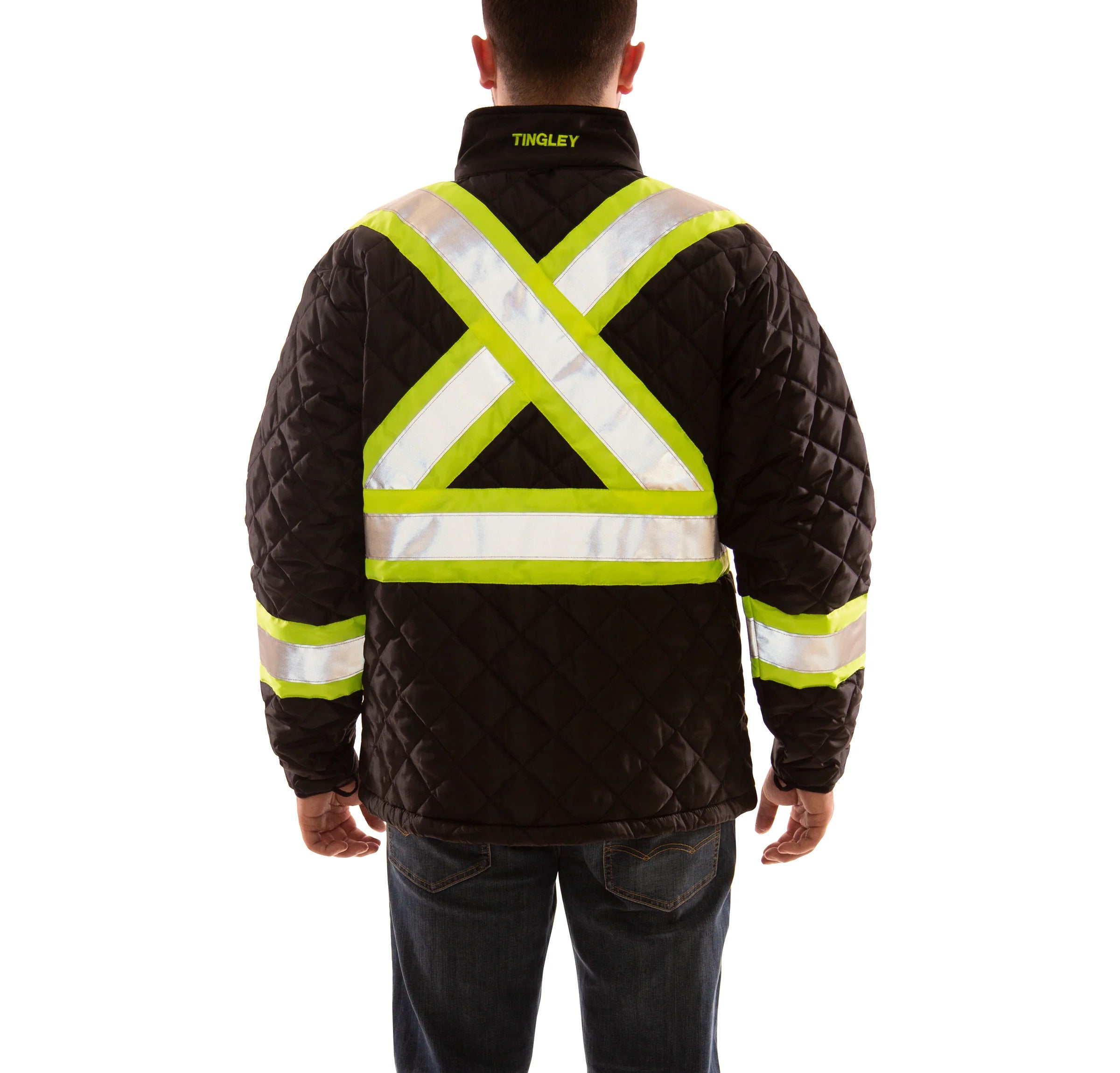 Tingley Icon™ Hi-Vis Quilted Jacket - All Season Comfort, CSA Z96 Class 1 Compliant, 180g Insulating Quilted Jacket, Reflective Tape | Sizes S-5XL