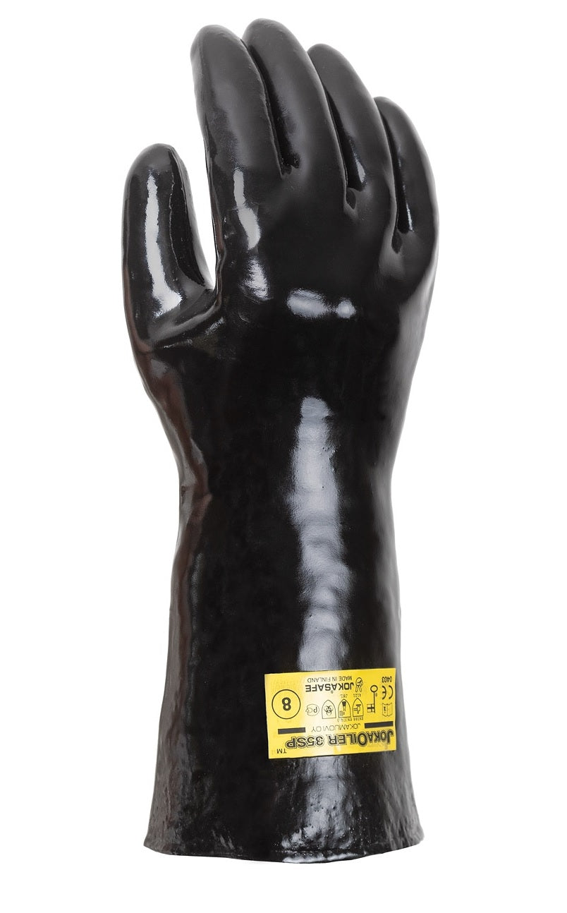 Jokasafe JokaOiler 35SP Long-Sleeved Vinyl Safety Gloves for Superior Chemical Protection