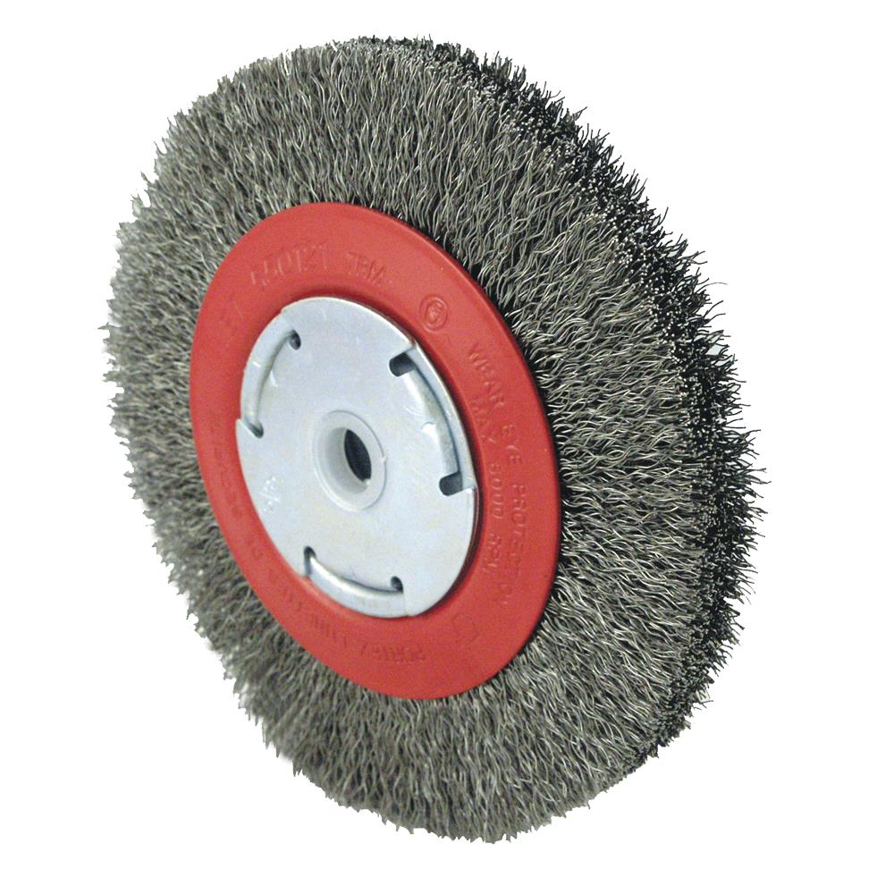 JET Medium Bristle Bench Grinder Wire Wheel Brushes – High Performance Metal Cleaning, Rust Removal & Deburring, Universal Fit, Durable Piano Wire