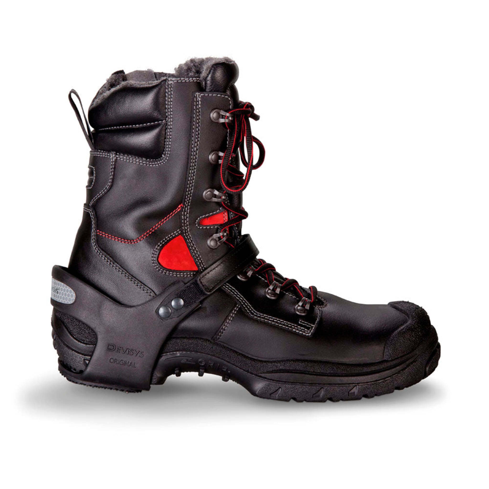 Heel Ice Cleats for Work Boots with Tungsten Carbide Spikes and Reflective Strips