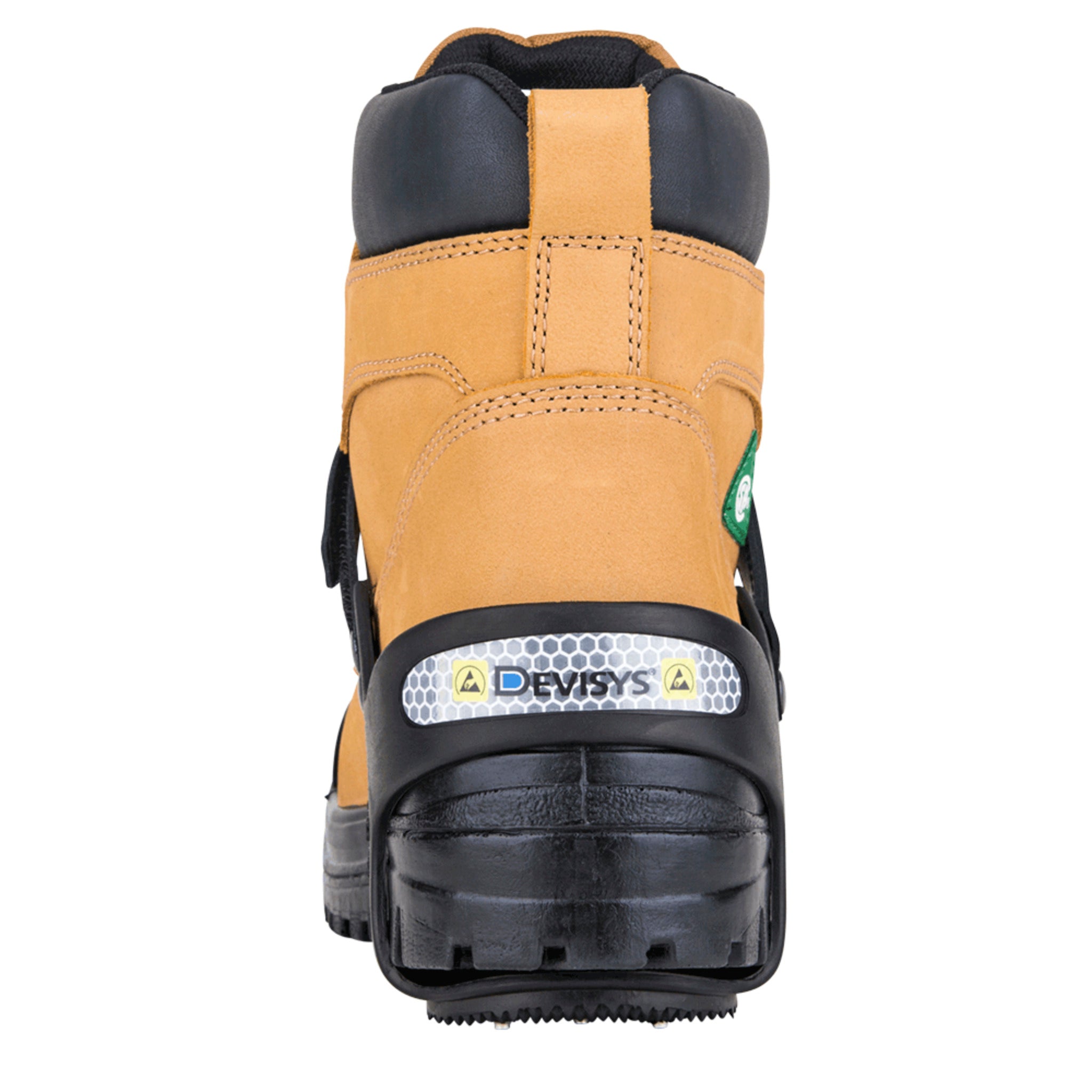 Intrinsically Safe Heel Traction Aid with Non-Sparking Spikes 