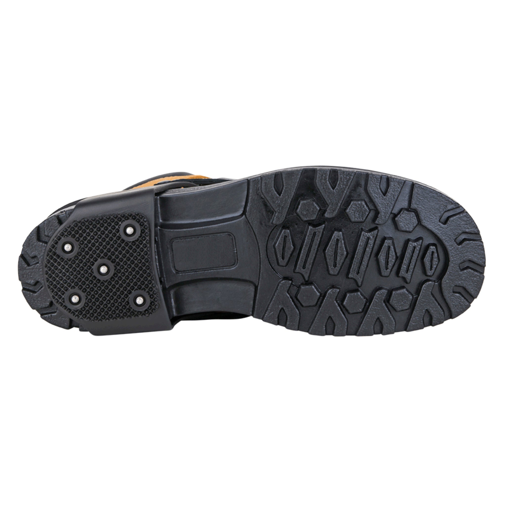 Intrinsically Safe Heel Traction Aid with Non-Sparking Spikes and Reflective Strips for Hazardous Areas | K1 Series