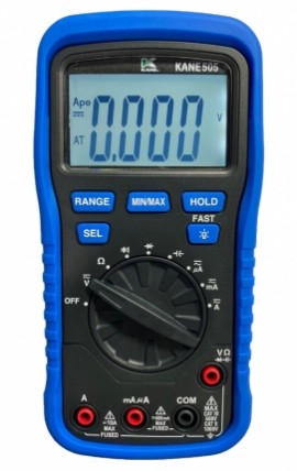 Kane KANE505 Digital Multimeter – Compact, Durable, 1000 V AC/DC Capability, 40 MΩ Resistance, IP42 Rated, Ideal for Everyday Electrical Tasks