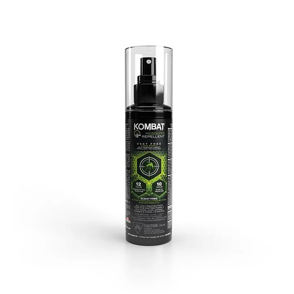 KOMBAT Icaridin 20% Insect Repellent DEET-Free Pump Spray, 150 mL