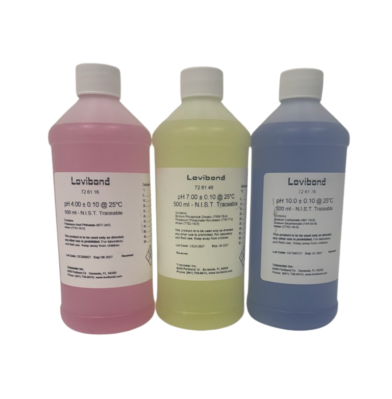 Lovibond NIST Traceable pH Buffer Solution Calibration Set – pH 4.01, 7.00 & 10.01 (3 x 500 mL Bottles)
