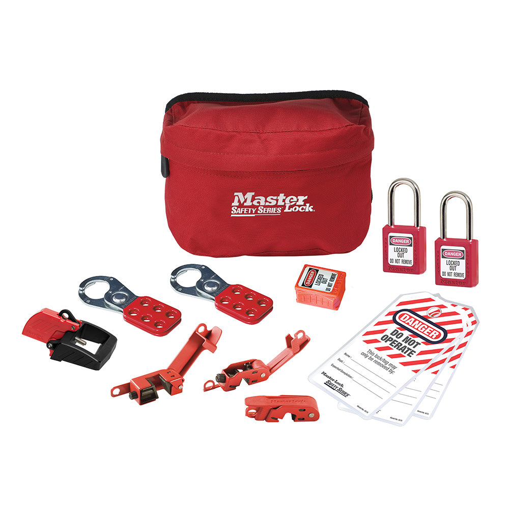 Master Lock Compact Safety Lockout Pouch Kit with Zenex Thermoplastic Padlocks