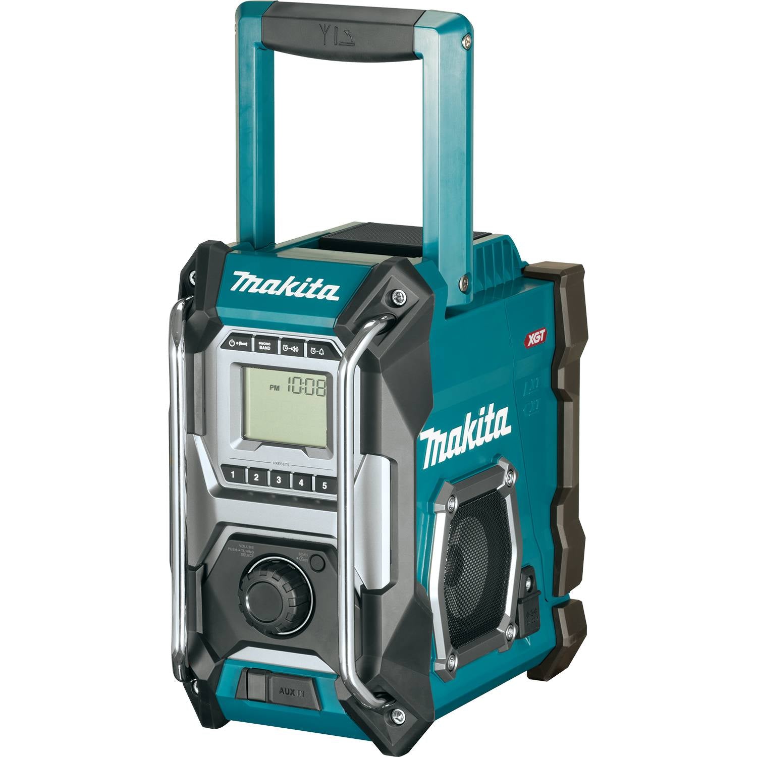 Makita Jobsite Stereo MR001G - IP65 Rated, 30-Hour Runtime, Rich Stereo Sound, Dual Speakers, USB Charging, AM/FM Tuner, Multi-Battery Compatible