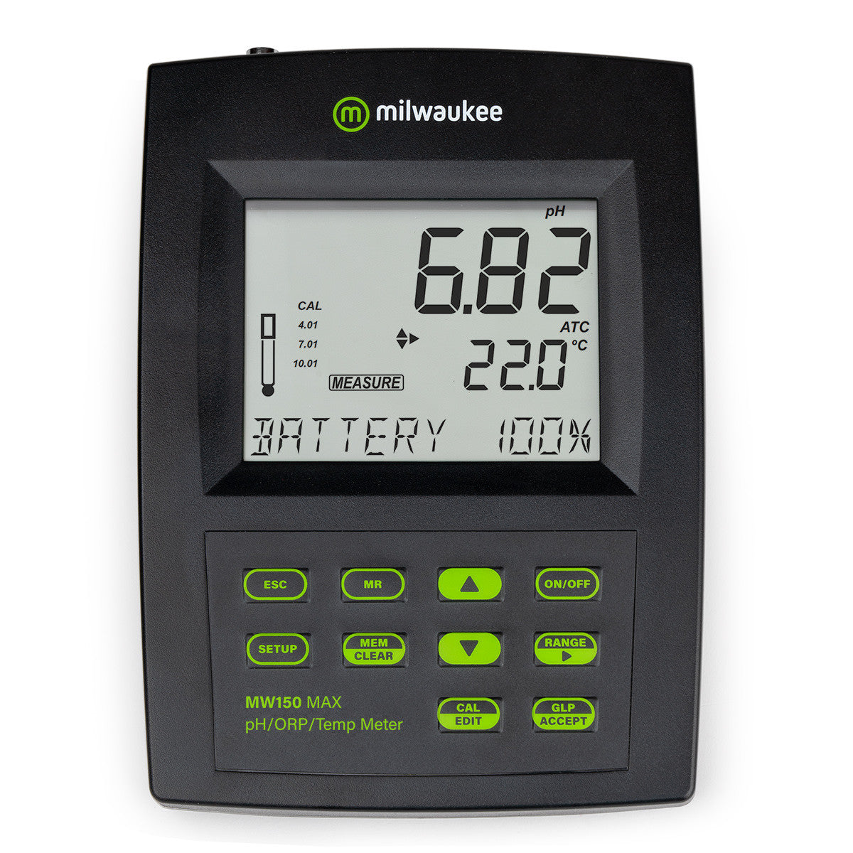 Milwaukee MW150 MAX Bench pH/ORP/Temperature Meter | Lab Grade 3-in-1 Meter with ATC, GLP & ±0.01 pH Accuracy