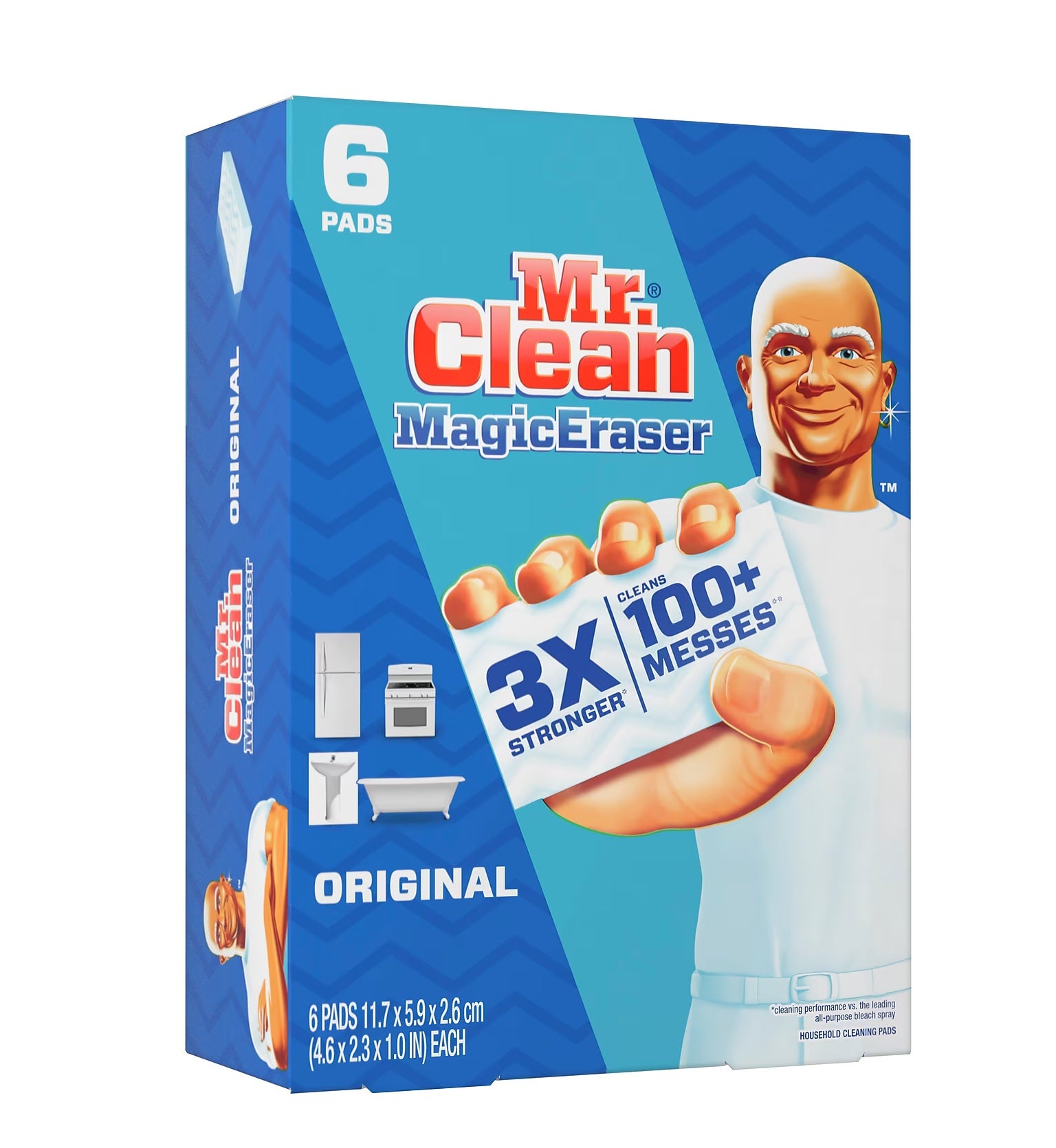 Mr. Clean Magic Eraser Original White Scouring Pad - Case of 36 Pads