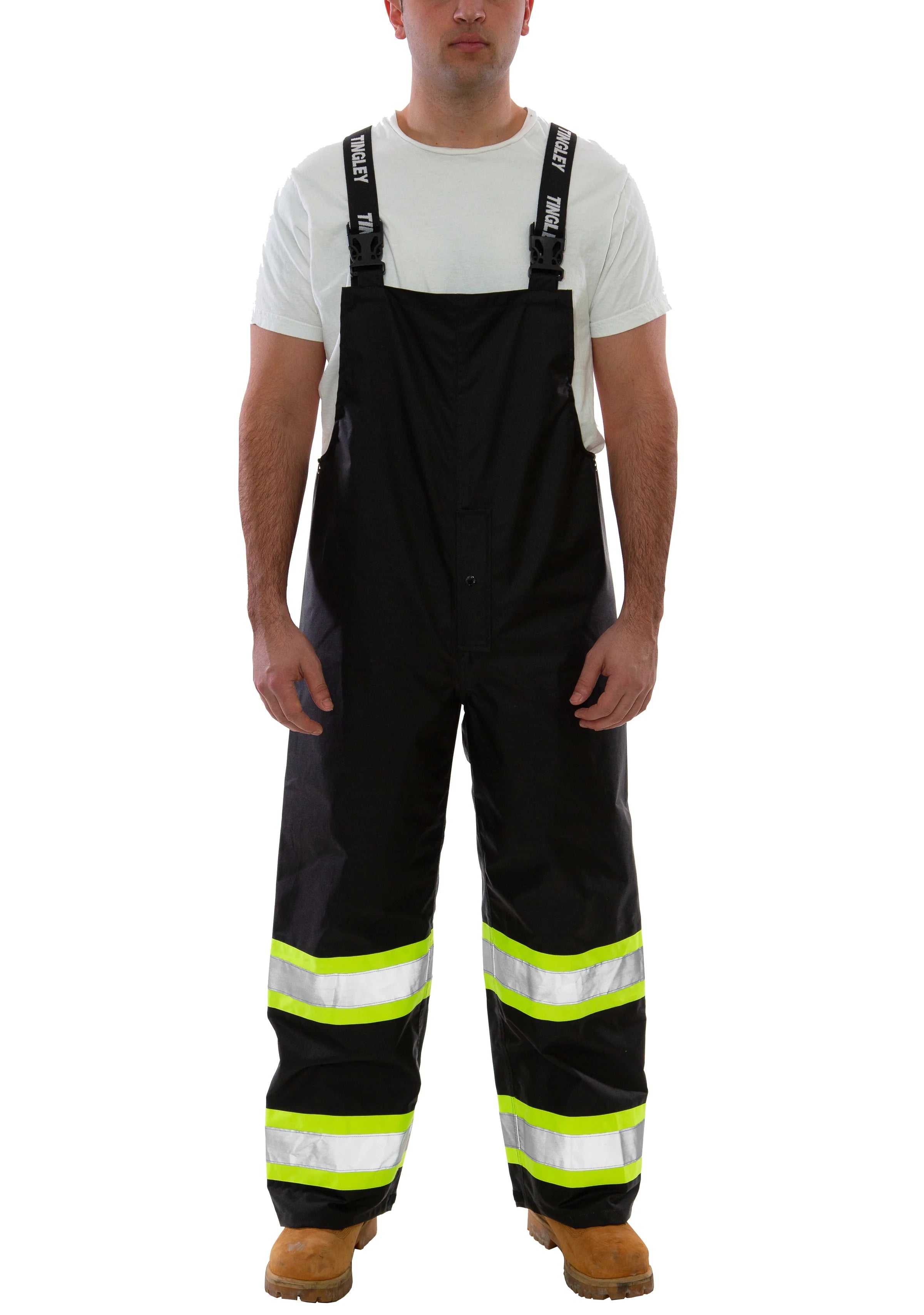 Tingley Icon™ Overalls - High Visibility, Breathable, CSA Z96 Class 3 Level 2, Waterproof, Quick-Release Suspenders, Reflective Tape, Adjustable Fit