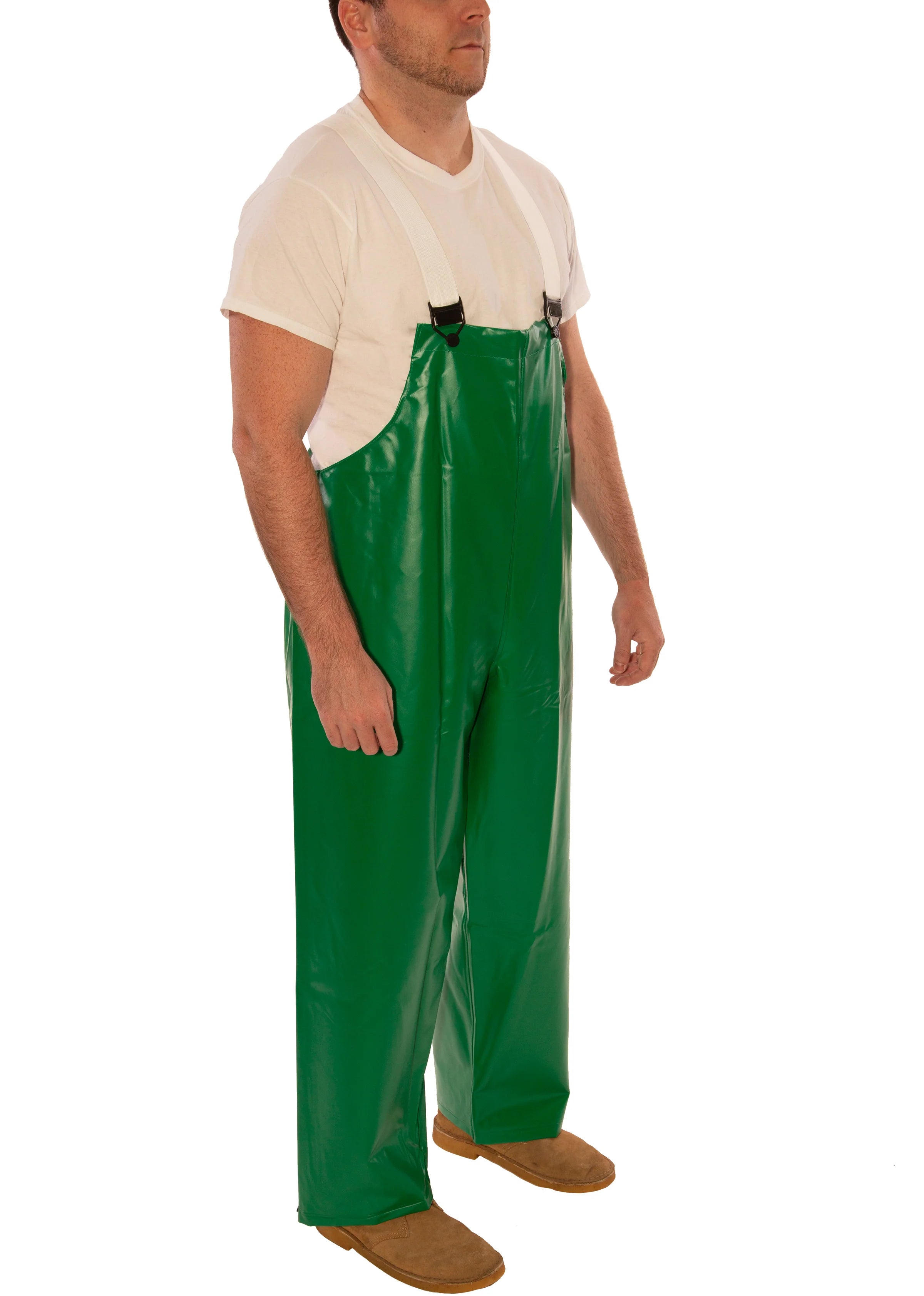 Tingley SafetyFlex® Flame Resistant Overalls - Chemical & Acid Resistant PVC, Liquid Proof, Snap Lock Suspender Buckles, Mildew Resistant, ASTM Cert