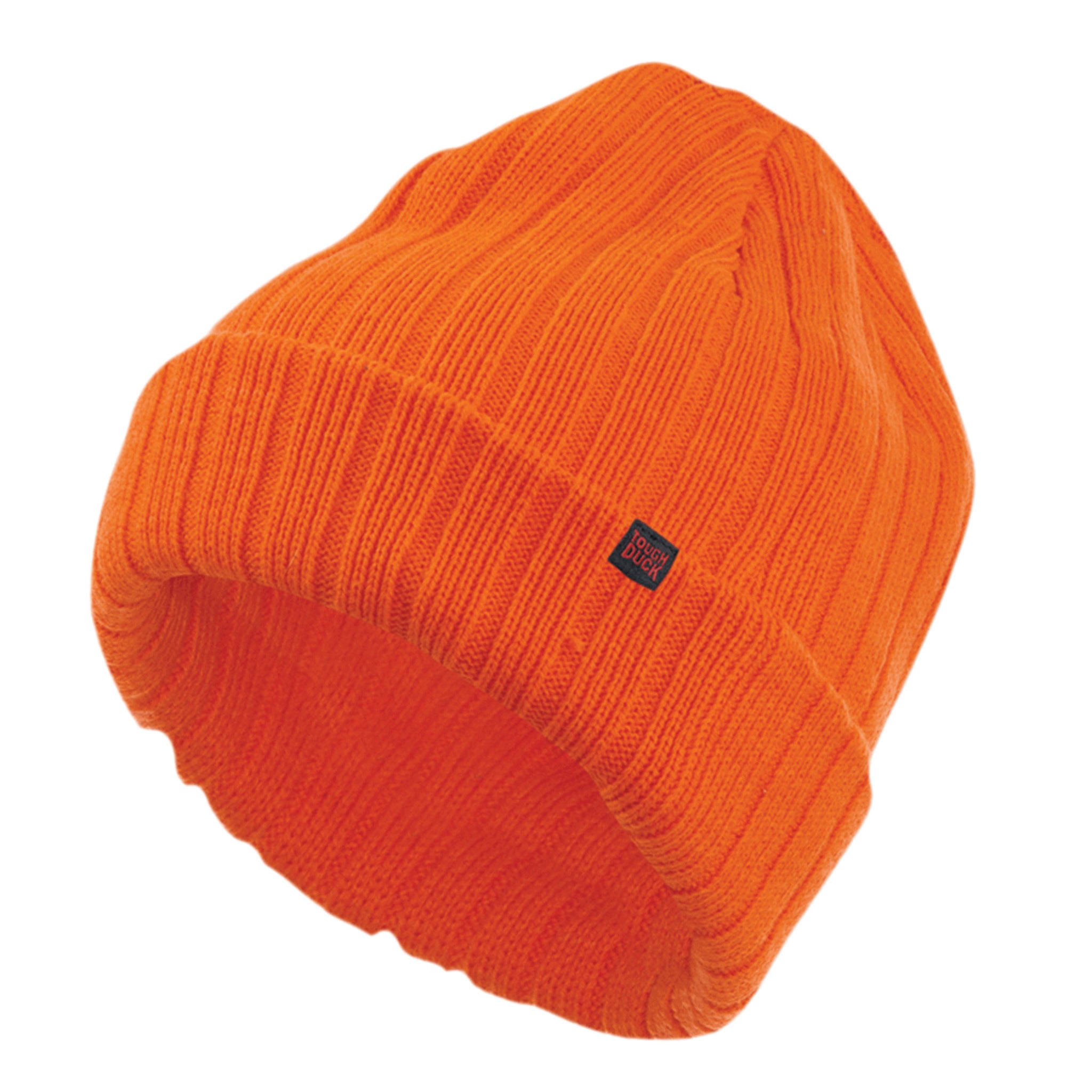Orange Heavyweight 4x2 Acrylic Rib Toque for Cold Weather Work
