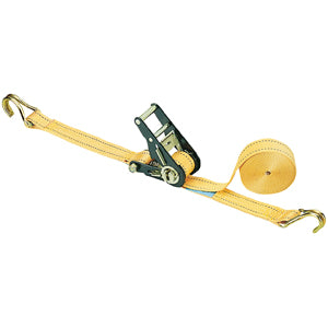 Heavy-Duty 1-1/2" x 20' Nylon Tie Down Strap with Dual J-Hooks – Secure Cargo, Equipment, and Loads with Durable, High-Tension Strapping Power