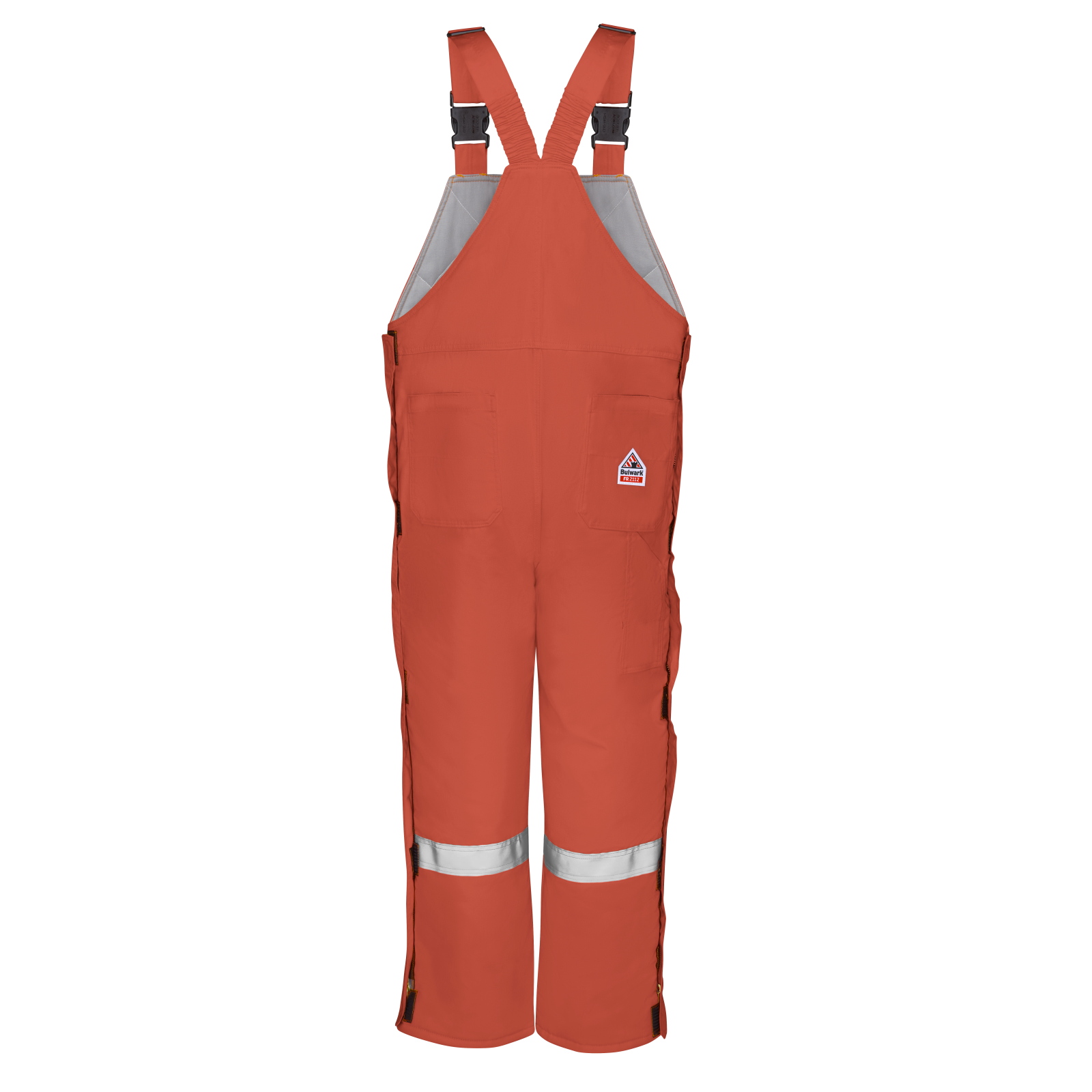 Bulwark FR Men's BLCS Midweight ComforTouch Insulated Bib Overall - HRC/CAT 3, AR/FR, Reflective, Reinforced Knee, Flame Resistant | Sizes S-3XL