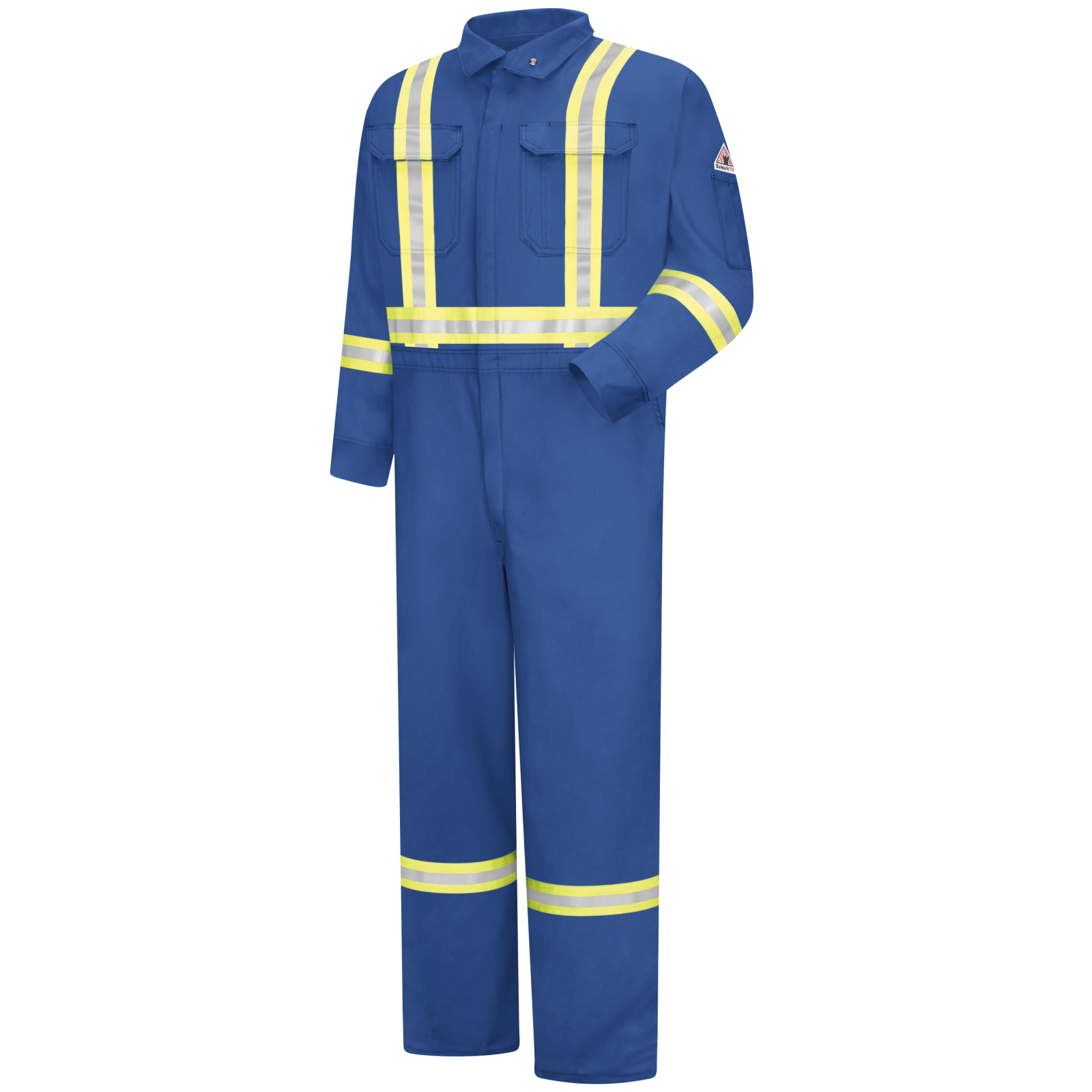 Bulwark FR Men's CMBC Lightweight CoolTouch Coverall - CAT 2, Flame Resistant, Reflective Trim, Breathable, High Visibility, Comfortable | Sizes 38-58