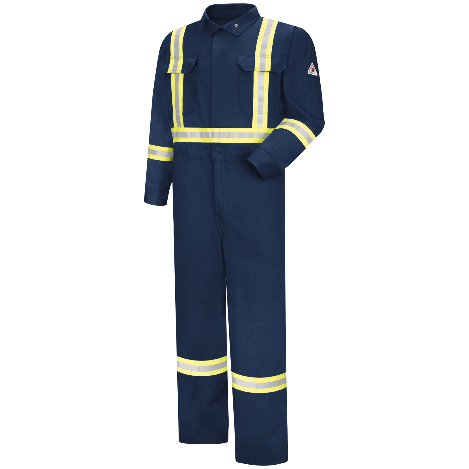 Bulwark FR Men's CTBA Premium Coverall - HRC/CAT 2, Reflective Trim, 8 Pockets, Flame Resistant, 360° Visibility, Durable, Comfortable | Sizes: 38-58