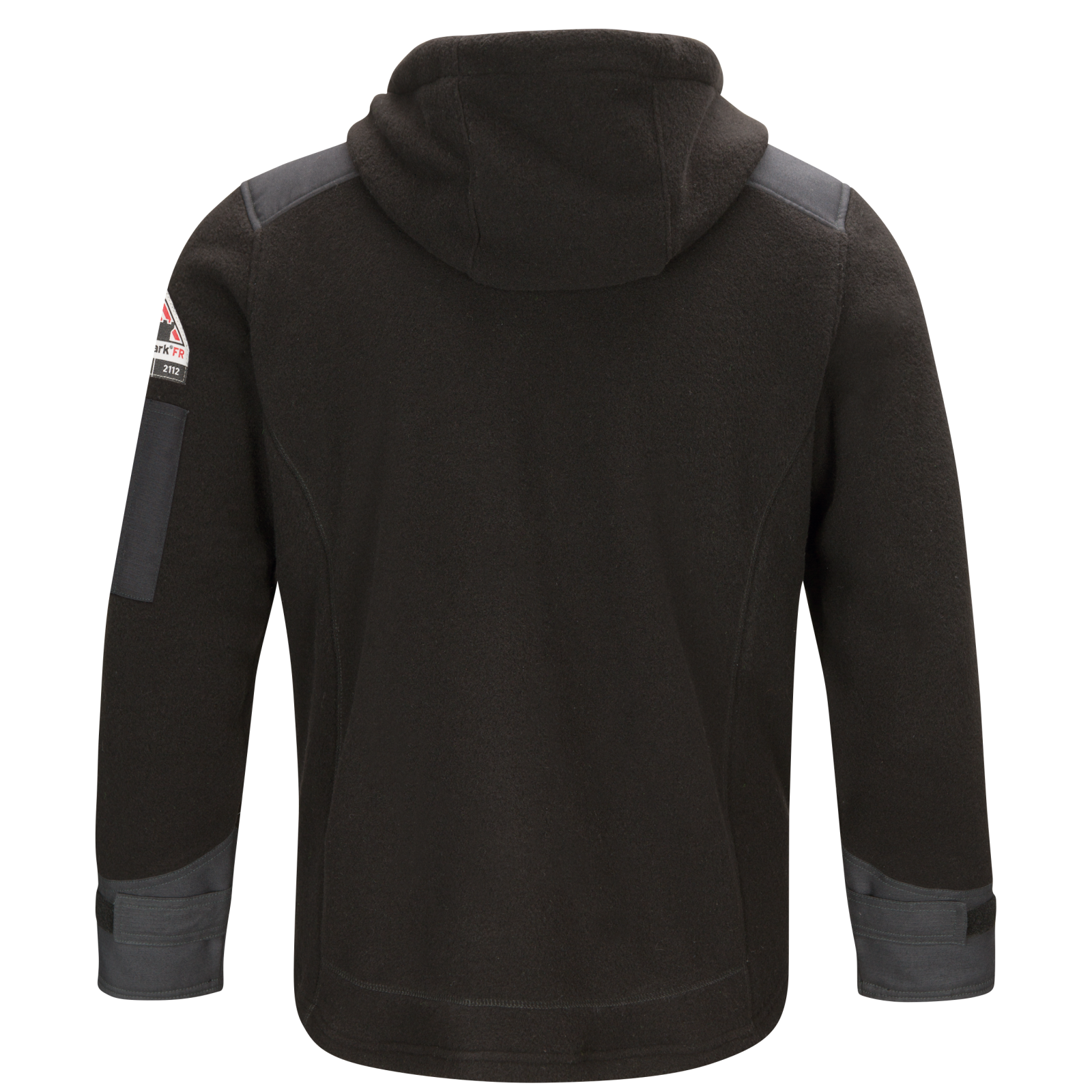 Bulwark FR Men's SMH8 Front Zip Modacrylic Blend Fleece Hoodie - HRC/CAT 2, Brush Fleece, iQ Endurance Ripstop, Durable, Comfortable | Sizes: S-3XL