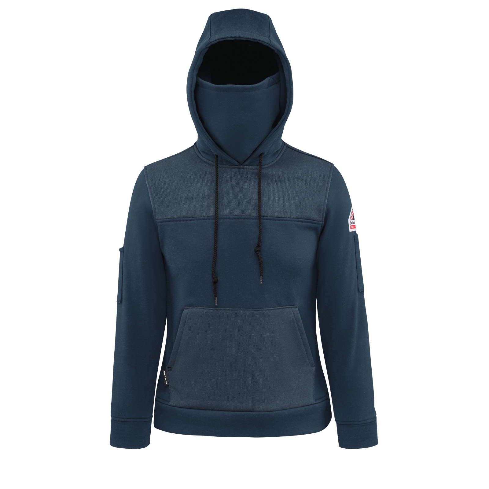 Bulwark FR Women's SMM5 Fleece Hoodie - HoodShield™ Face Covering, Water Repellent, Reinforced Forearms, Contoured Fit, CAT2 Protection | Sizes XS-3XL