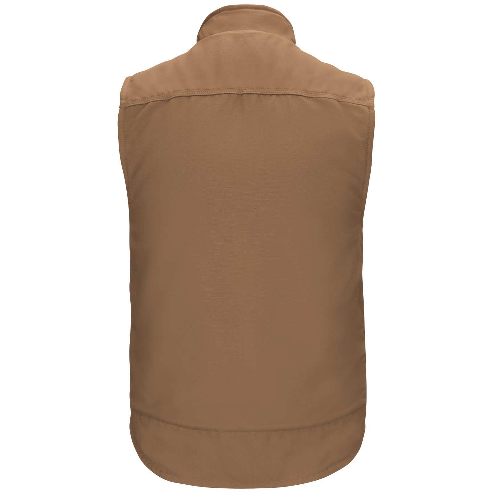 Bulwark FR Men's VLS2 Lined Sherpa Vest - HRC/CAT 3Sherpa Lining, Durable Brown Duck Fabric, Triple-Needle Stitching, Storm Flap | Sizes: S-2XL