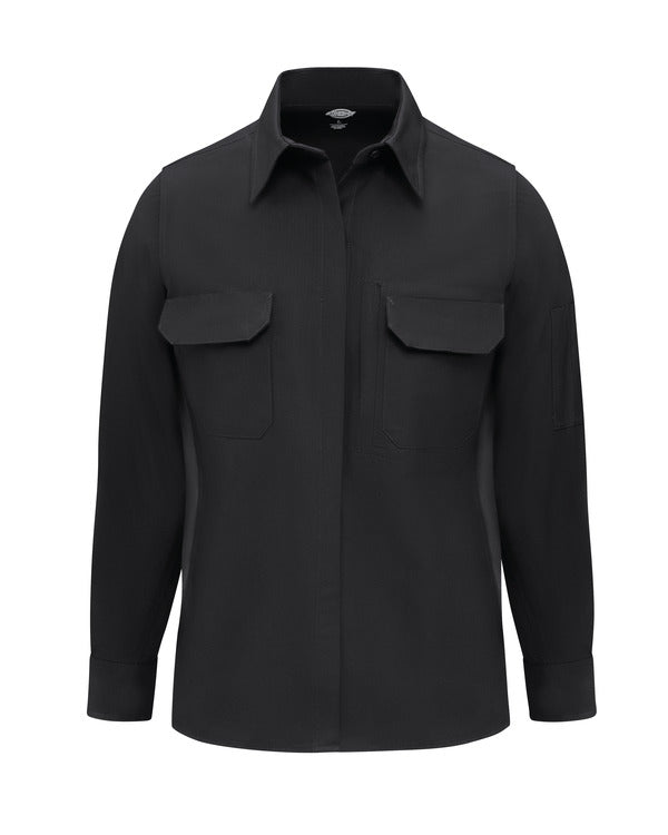 Dickies Women's FL94 Tactical Long-Sleeve Ripstop Shirt - FLEX Panels, Mesh Ventilation, Secure Pockets, Durable Fabric, Professional Fit | Sizes XS-2XL