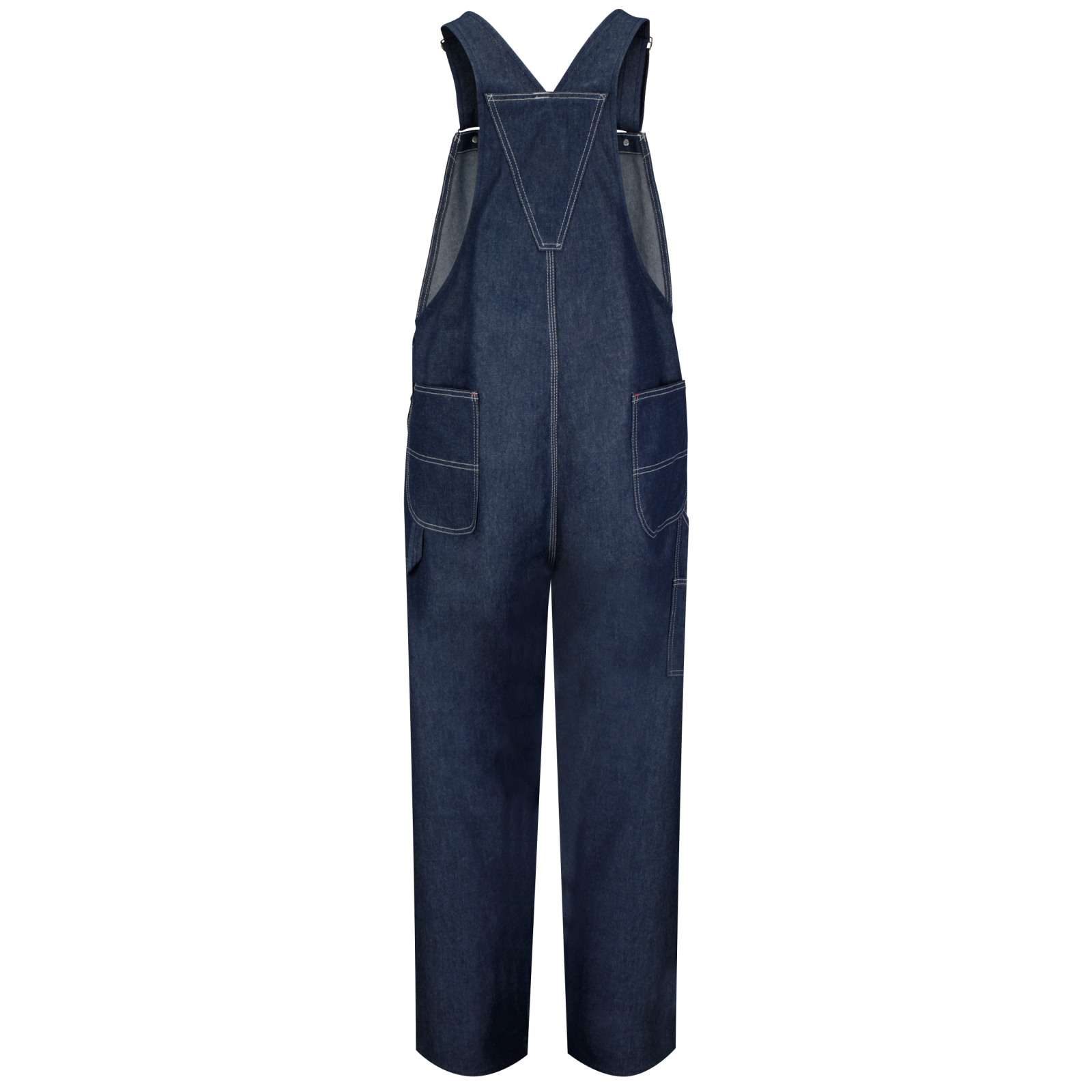 Red Kap Men's Durable Denim Bib Overall with Heavy Duty Hardware, Reinforced Diamond Back, Multiple Utility Pockets, Built for Tough Jobs & Workwear | Sizes 30-56