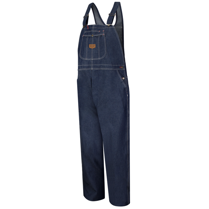 Red Kap Men's Durable Denim Bib Overall with Heavy Duty Hardware, Reinforced Diamond Back, Multiple Utility Pockets, Built for Tough Jobs & Workwear | Sizes 30-56