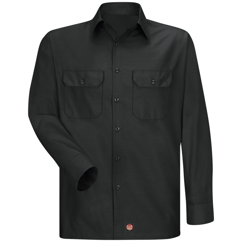 Red Kap SY50 Men's Long Sleeve Solid Ripstop Work Shirt - Wrinkle Resistant, Durable, Touchtex Technology, Industrial Laundry Safe, Tough & Professional | Sizes S-3XL