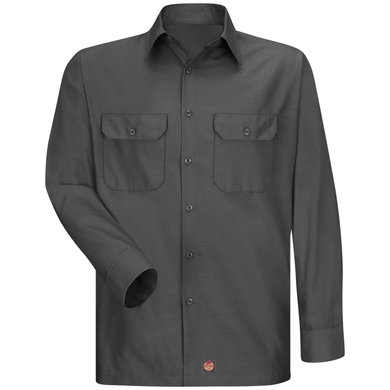 Red Kap SY50 Men's Long Sleeve Solid Ripstop Work Shirt - Wrinkle Resistant, Durable, Touchtex Technology, Industrial Laundry Safe, Tough & Professional | Sizes S-3XL