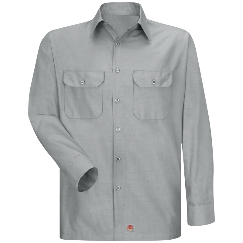 Red Kap SY50 Men's Long Sleeve Solid Ripstop Work Shirt - Wrinkle Resistant, Durable, Touchtex Technology, Industrial Laundry Safe, Tough & Professional | Sizes S-3XL