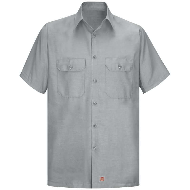 Red Kap Men's SY60 Short Sleeve Solid Ripstop Shirt with Touchtex Technology, Durable Poplin Fabric, and Straight Hem, Professional Workwear | Sizes S-3XL