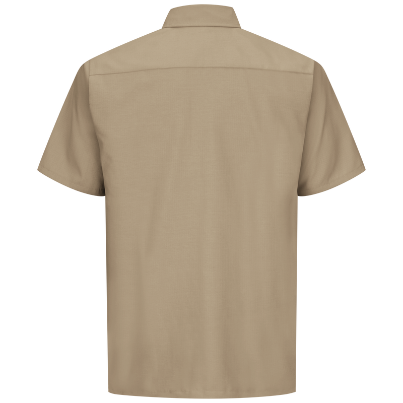 Red Kap Men's SY60 Short Sleeve Solid Ripstop Shirt with Touchtex Technology, Durable Poplin Fabric, and Straight Hem, Professional Workwear | Sizes S-3XL