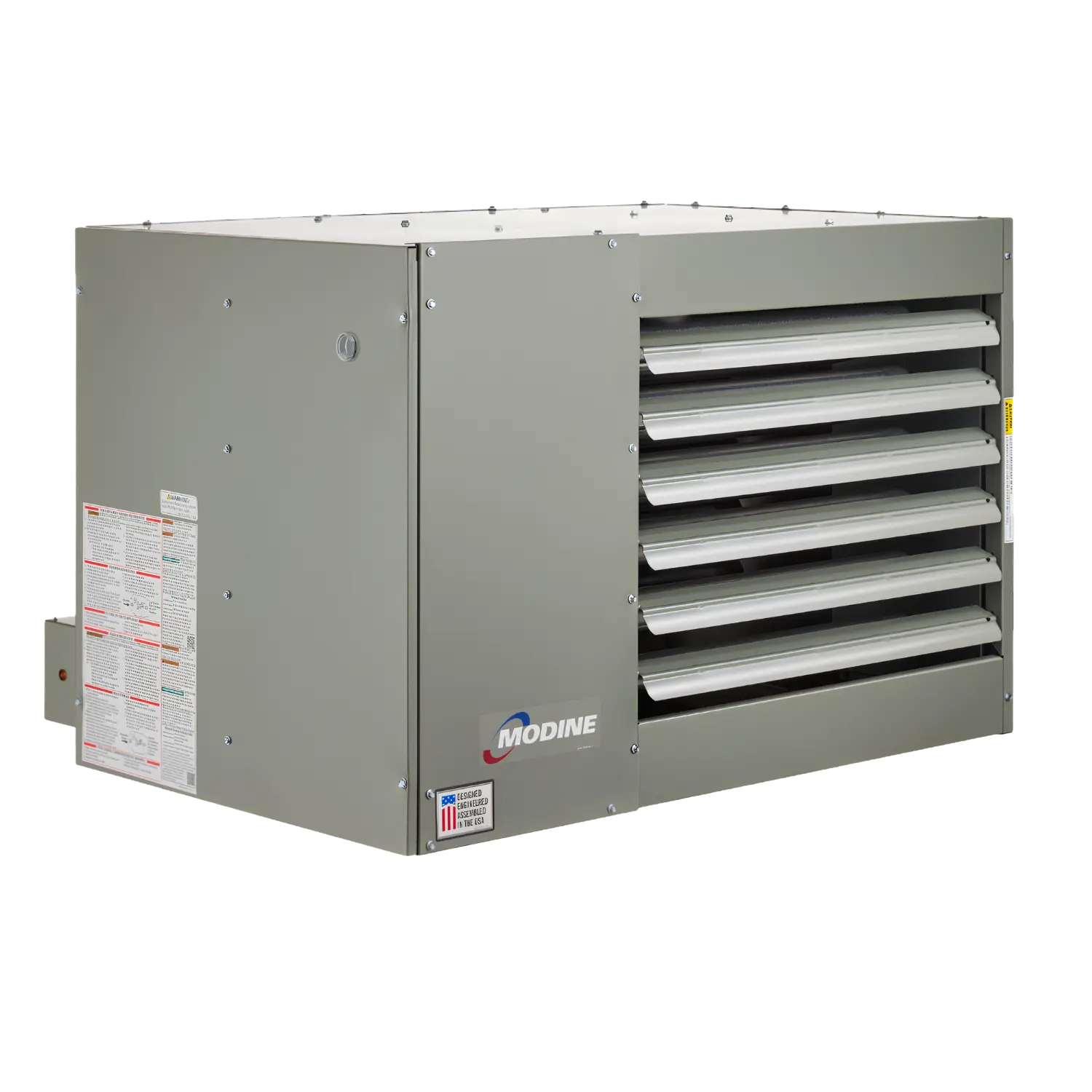 PTP150AS0111 unit heater angled front view with louvered grille.