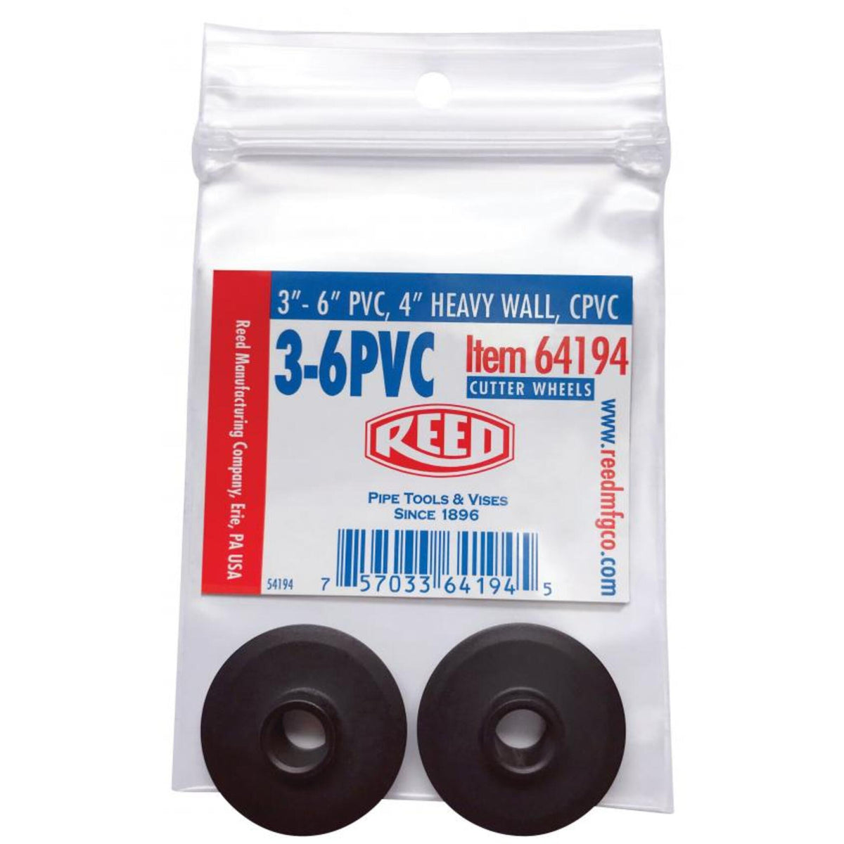Replacement Cutter Wheels for Plastic Pipe | Tool Steel, Thin Edge, Heat-Treated | Fits Reed Quick Release Cutters