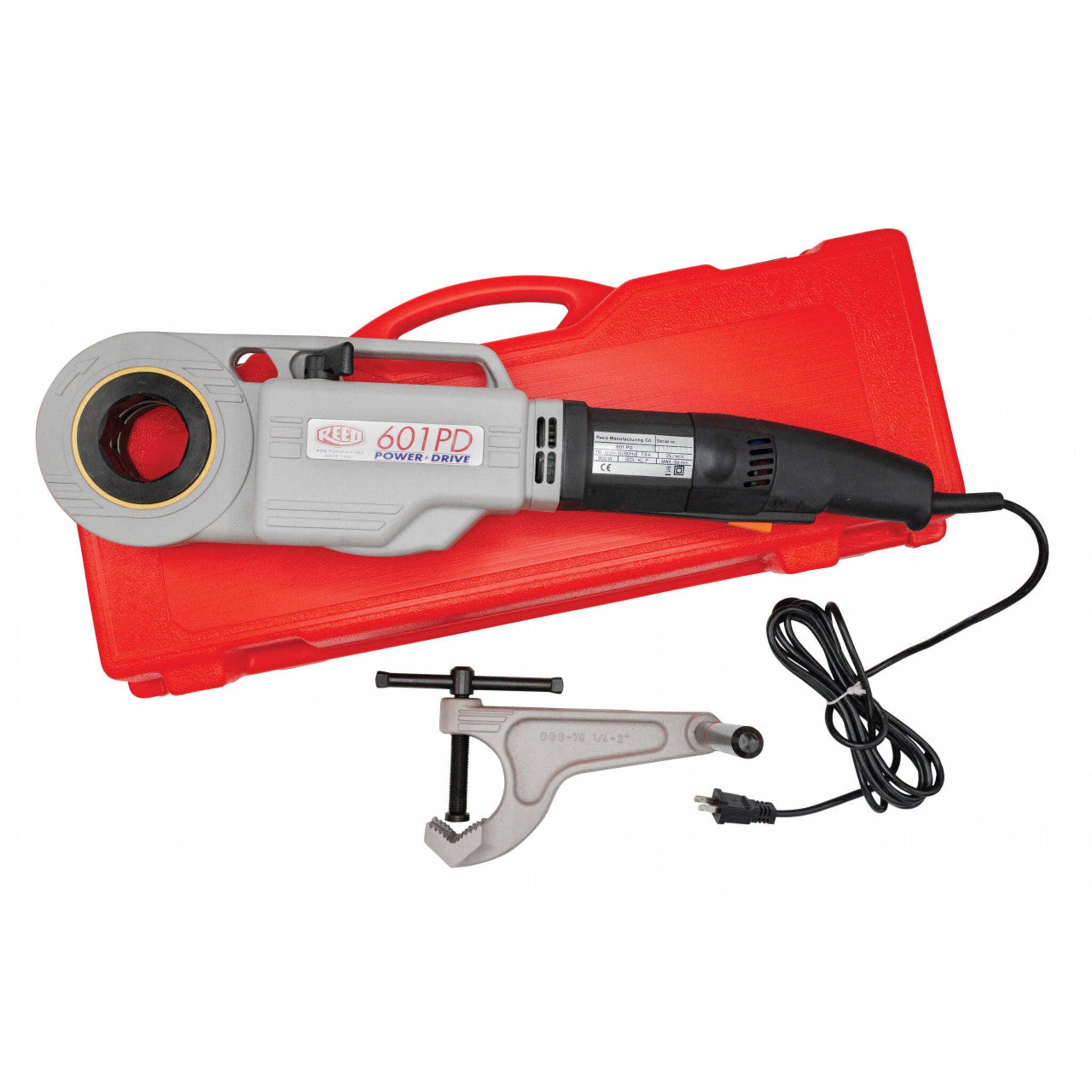 Portable Electric Pipe Threader With Safety Arm, 1/4" to 1 1/4" Capacity, 15.4 lbs
