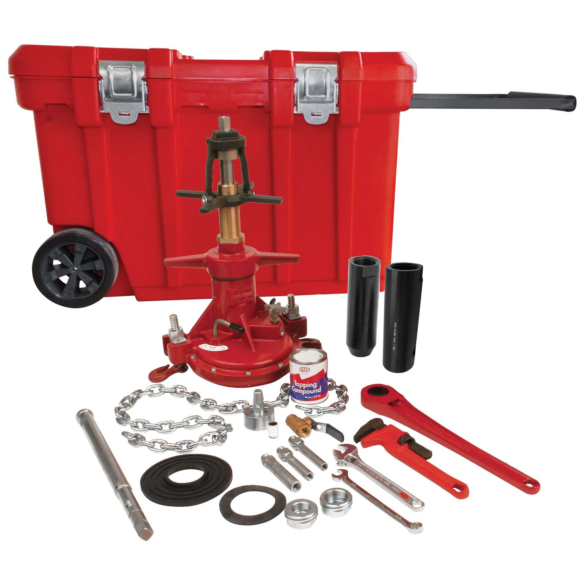 Modular Combination Drilling and Tapping Machine for 3/4" and 1" Water Service Connections
