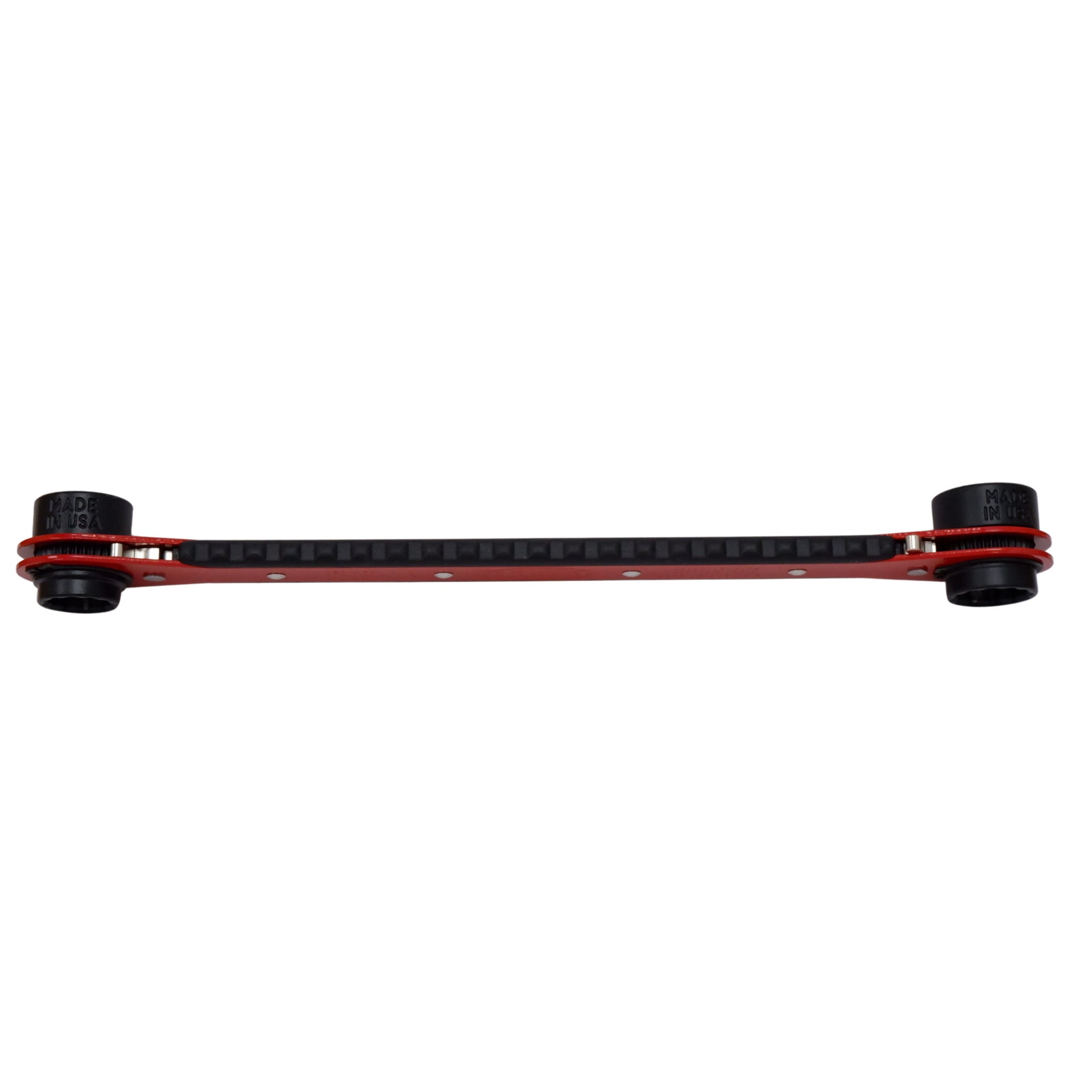 Thru-Bolt Ratchet Wrench with Four Socket Sizes for Mechanical Joints, Flange Bolts, and Repair Clamps | Made in USA
