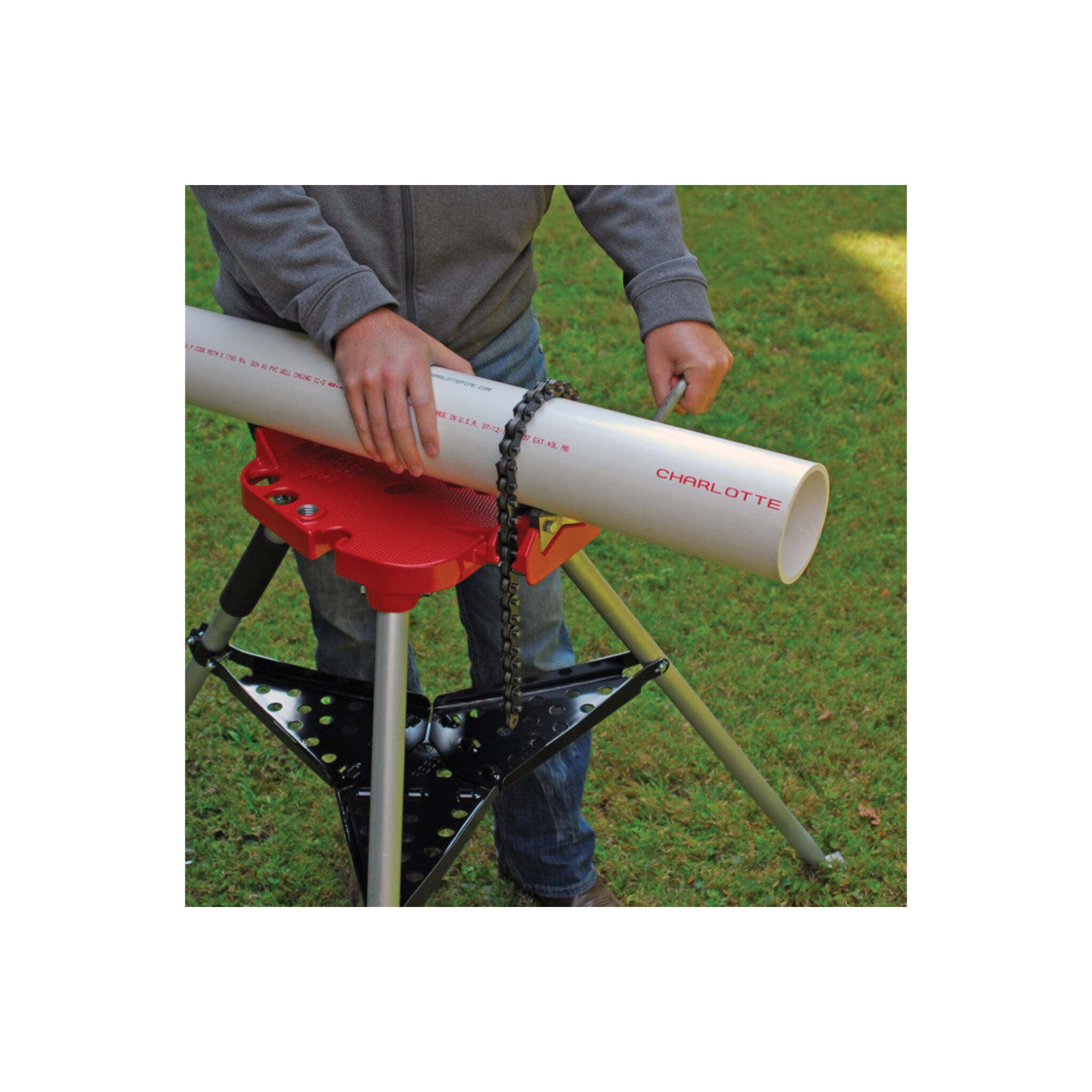 Reed R450PAL Tripod Pipe Vise with Aluminum Legs, 1/8" to 6" Capacity
